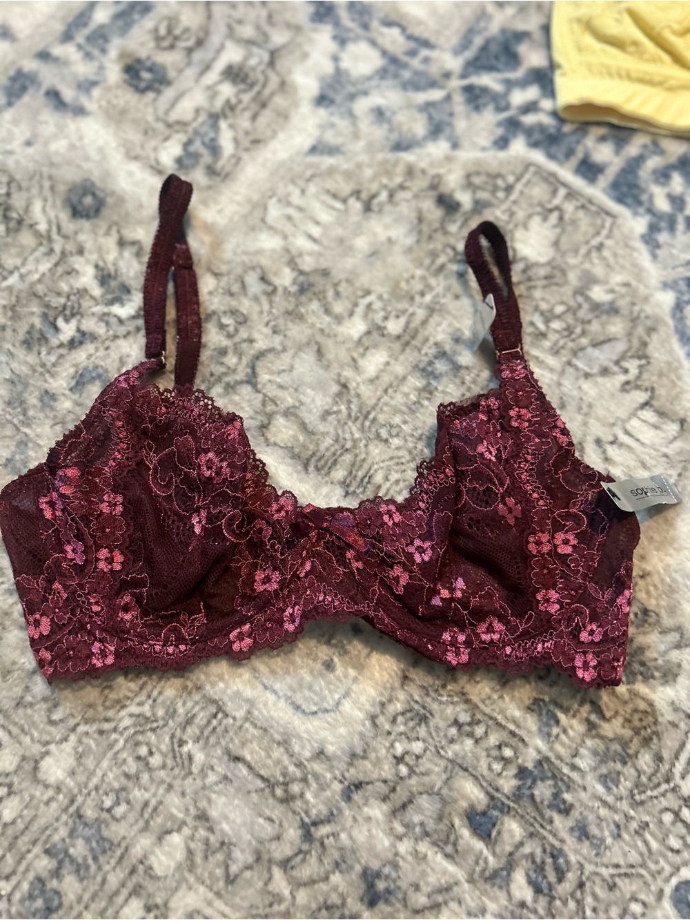 Sophie B Lace Underwire Bra in Deep Wine